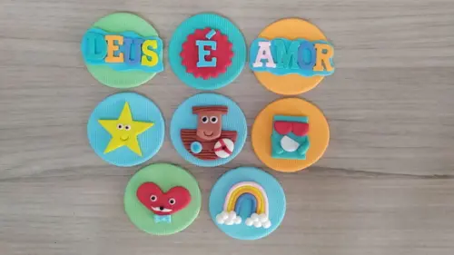 Apliques de Pasta Americana Três Palavrinhas