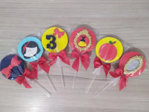 Pirulito de chocolate Personalizado Branca de Neve