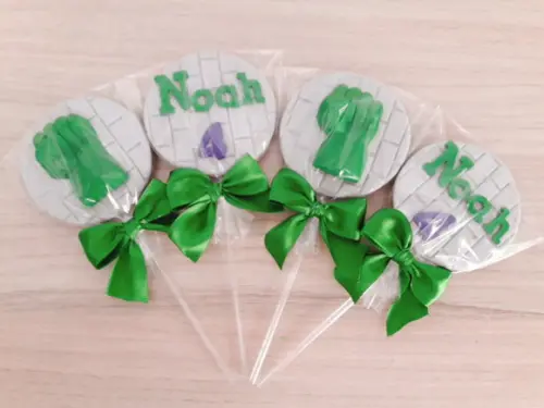 Pirulito de chocolate Personalizado Hulk