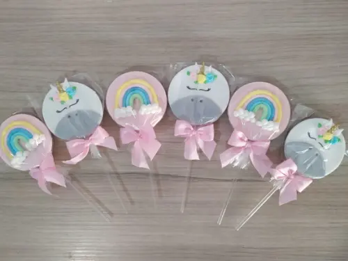 Pirulito de chocolate Personalizado Unicórnio
