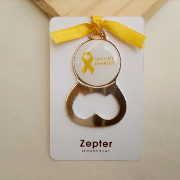 Abridor com Ímã Brinde Corporativo Setembro Amarelo