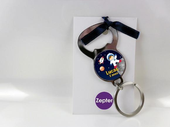 Chaveiro Abridor de Garrafa Tema Aniversário Astronauta