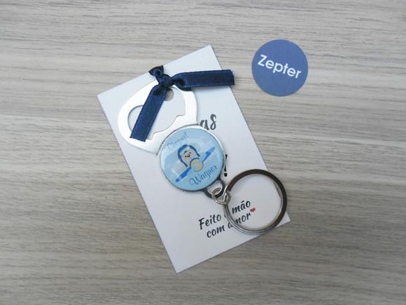 Chaveiro Abridor Ursinho Aviador Personalizado