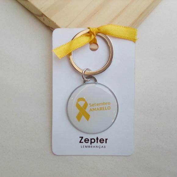 Chaveiro Brinde Corporativo Setembro Amarelo
