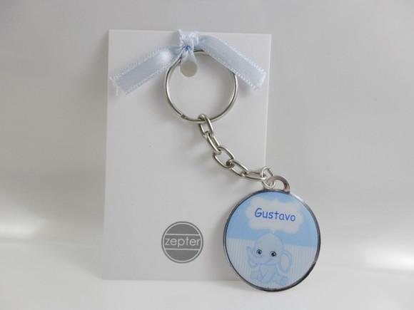 Chaveiro Lembrancinha Elefantinho Maternidade Personalizado