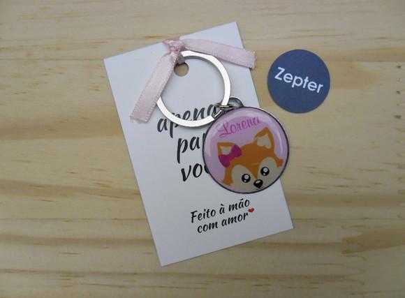Chaveiro Lembrancinha Raposinha Aniversário Personalizado