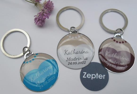 Chaveiro Madrinhas de Casamento com Vestido Personalizado