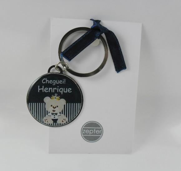 Chaveiro Lembrancinha Ursinho Azul Marinho Personalizado