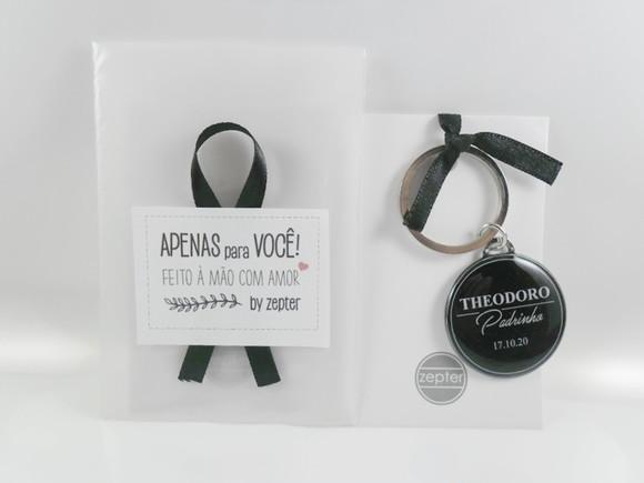 Chaveiro Padrinhos Personalizado com o Nome do Padrinho