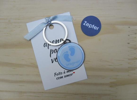 Chaveiro Pezinhos Maternidade Lembrancinha Personalizada