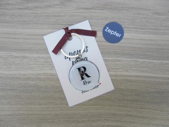 Chaveiros Brasão Floral Madrinha Casamento Personalizado