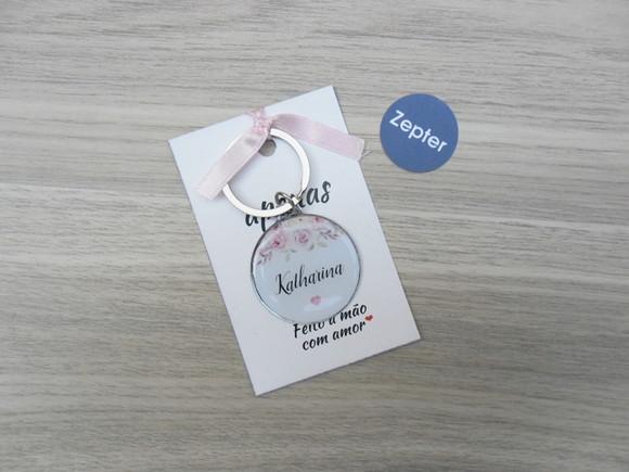 Chaveiros Madrinha Nomes Casamento Floral Personalizado
