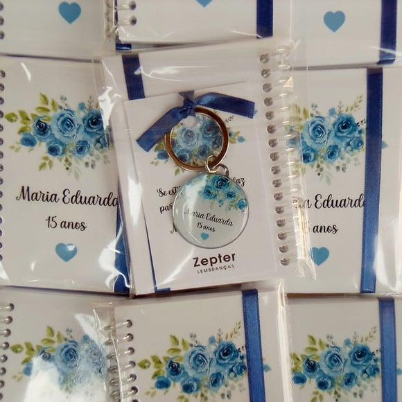 Kit Aniversário de 15 Anos Floral Azul Royal