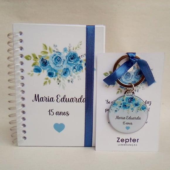 Kit Aniversário de 15 Anos Floral Azul Royal