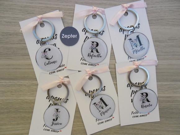 Kit Chaveiros Padrinhos e Madrinhas Personalizados com Nomes
