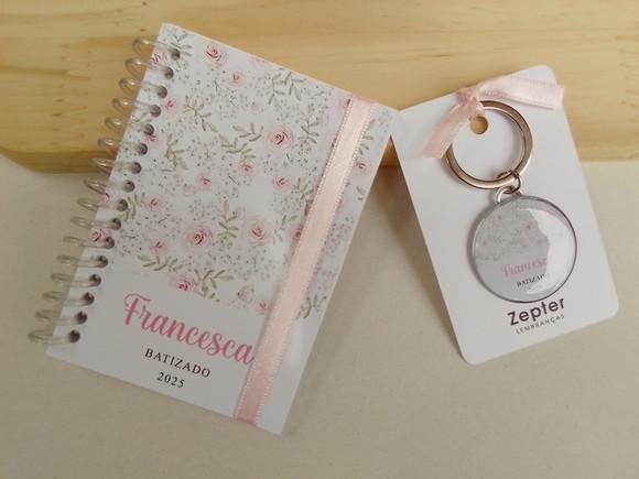 Kit Lembrancinha de Batizado Floral Rosas Menina