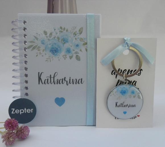 Kit Madrinha de Casamento Caderninho + Chaveiro