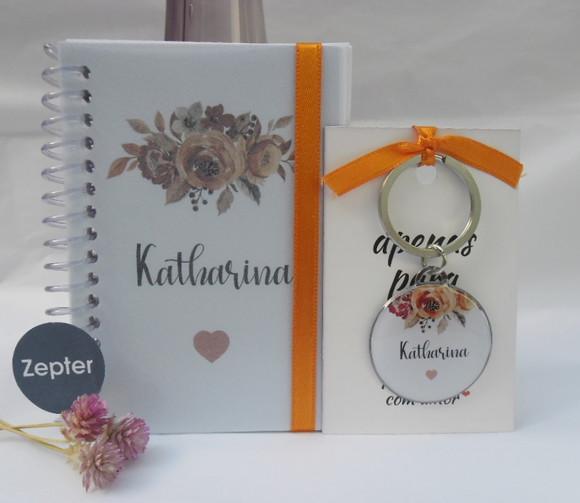 Kit Madrinha Personalizado Tema Flor Terracota