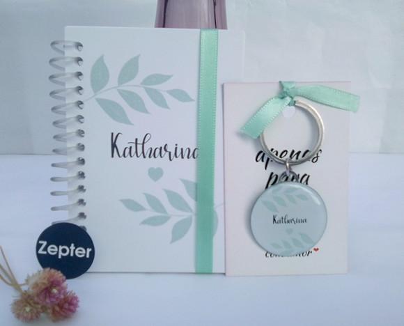 Kit Madrinha Personalizado Tema Verde Menta