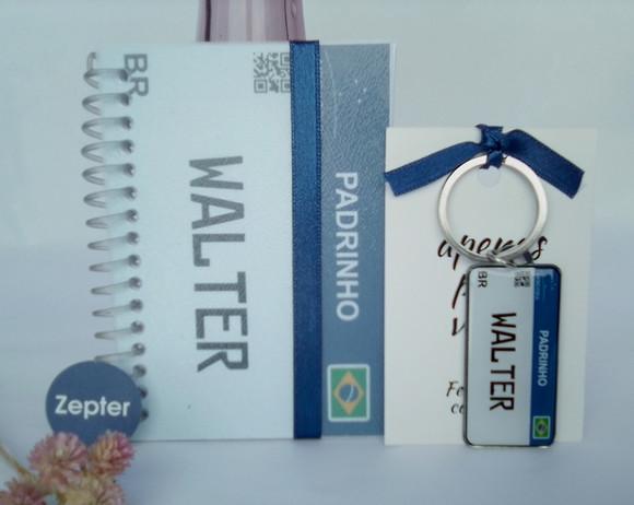 Kit Padrinhos de Casamento Tema Placa de Carro Mercosul
