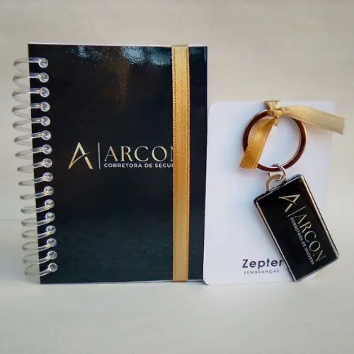 100 Brindes Corporativo Bloquinho e Chaveiro Personalizados