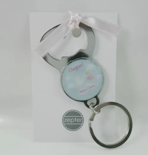 Abridor Chaveiro Cegonha Maternidade Personalizado
