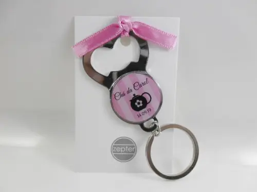 Abridor Chaveiro Personalizado Chá Bule Preto Lembrancinha