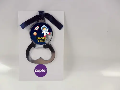Abridor de Garrafa com Ímã Tema Aniversário Astronauta