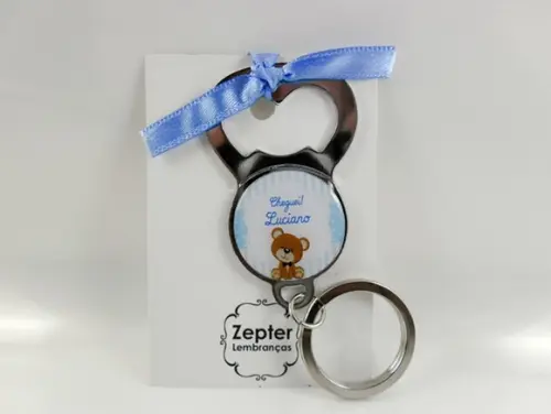 Chá de Bebê Lembrancinha Abridor Chaveiro Personalizado