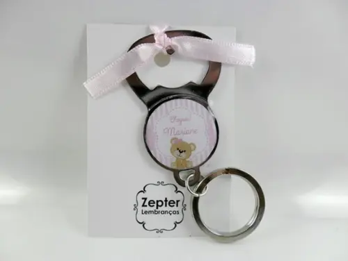 Chá de Fraldas Lembrancinha Abridor Chaveiro Personalizado