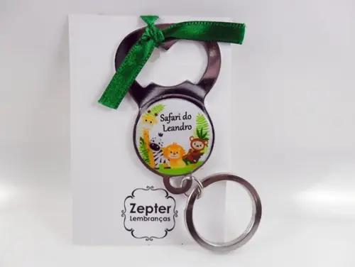 Chaveiro Abridor Lembrancinha Chá de Fraldas Safari