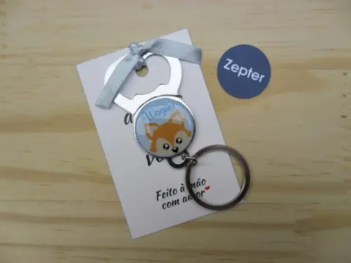 Chaveiro Abridor Raposinha Aniversário Personalizado