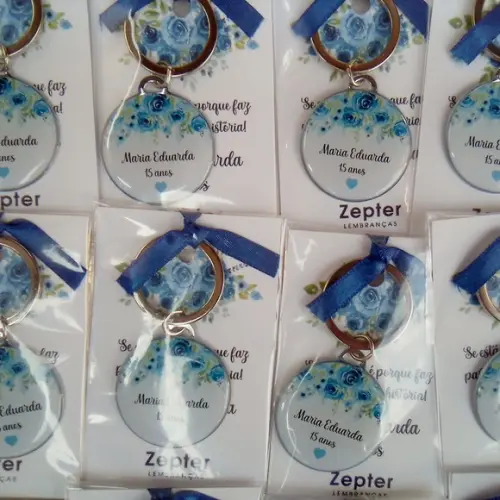 Chaveiro Lembrancinha Aniversário de 15 Anos Personalizado