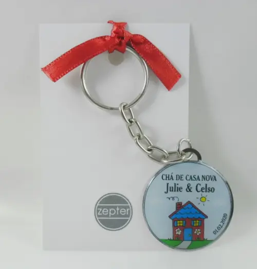Chaveiro Lembrancinha Chá de Casa Nova Personalizado