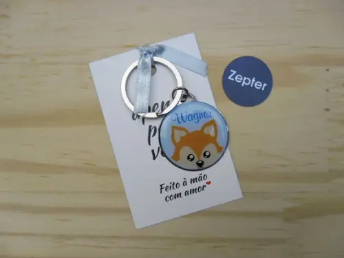 Chaveiro Lembrancinha Raposinha Aniversário Personalizado