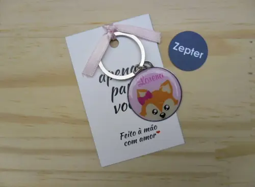 Chaveiro Lembrancinha Raposinha Aniversário Personalizado