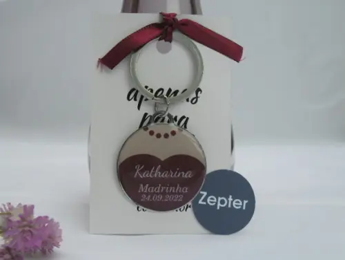 Chaveiro Madrinhas de Casamento com Vestido Personalizado