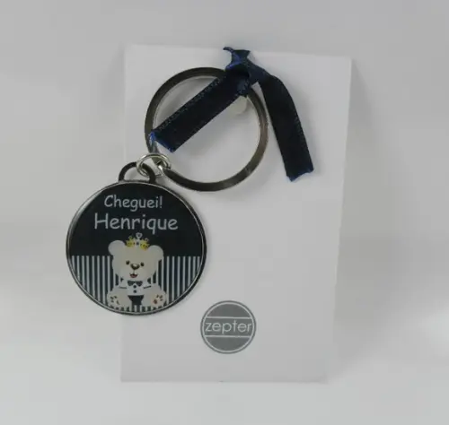 Chaveiro Lembrancinha Ursinho Azul Marinho Personalizado