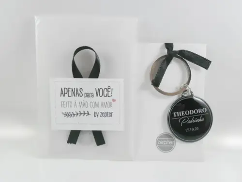 Chaveiro Padrinhos Personalizado com o Nome do Padrinho