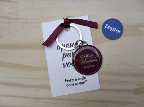 Chaveiro Marsala Madrinhas Personalizado com Nome