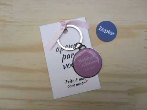 Chaveiro Madrinhas Personalizado Rose Gold