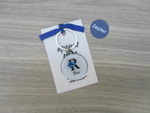 Chaveiros Brasão Floral Madrinha Casamento Personalizado