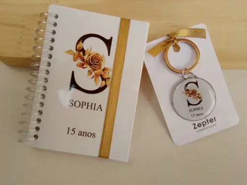 Kit Aniversário de 15 Anos Monograma Brasão Floral Dourado