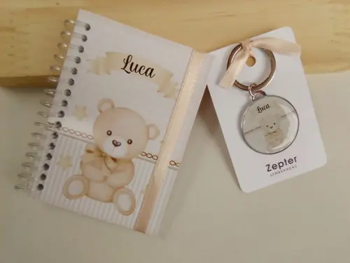 Kit de Maternidade Ursinho Bege com Dourado Personalizado