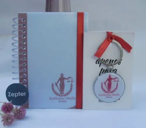 Kit Formatura Personalizado Caderninho + Chaveiro