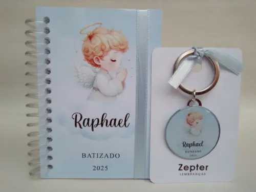 Kit Lembrancinha de Batizado Anjinho Orando Personalizado