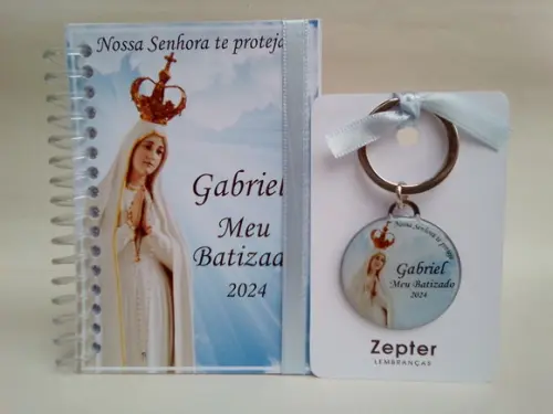 Kit Lembrancinha de Batizado Nossa Senhora de Fátima