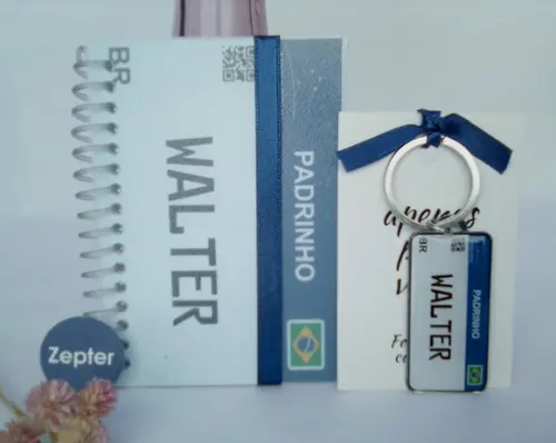 Kit Padrinhos de Casamento Tema Placa de Carro Mercosul