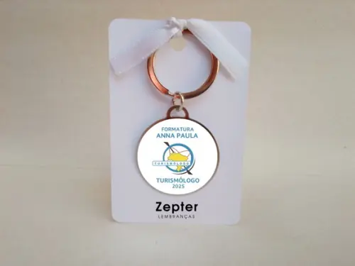 Lembrancinha Formatura Turismólogo Chaveiro