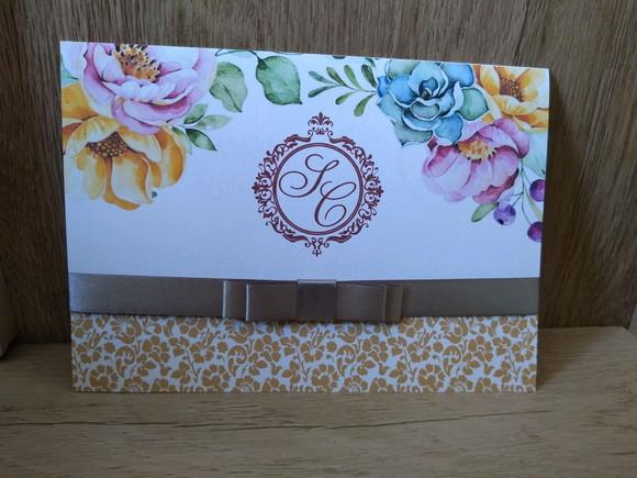 Convite de Casamento com laço.